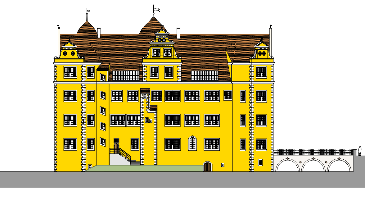 Hinterschloss.Annaburg Nordostansicht / Bild-10