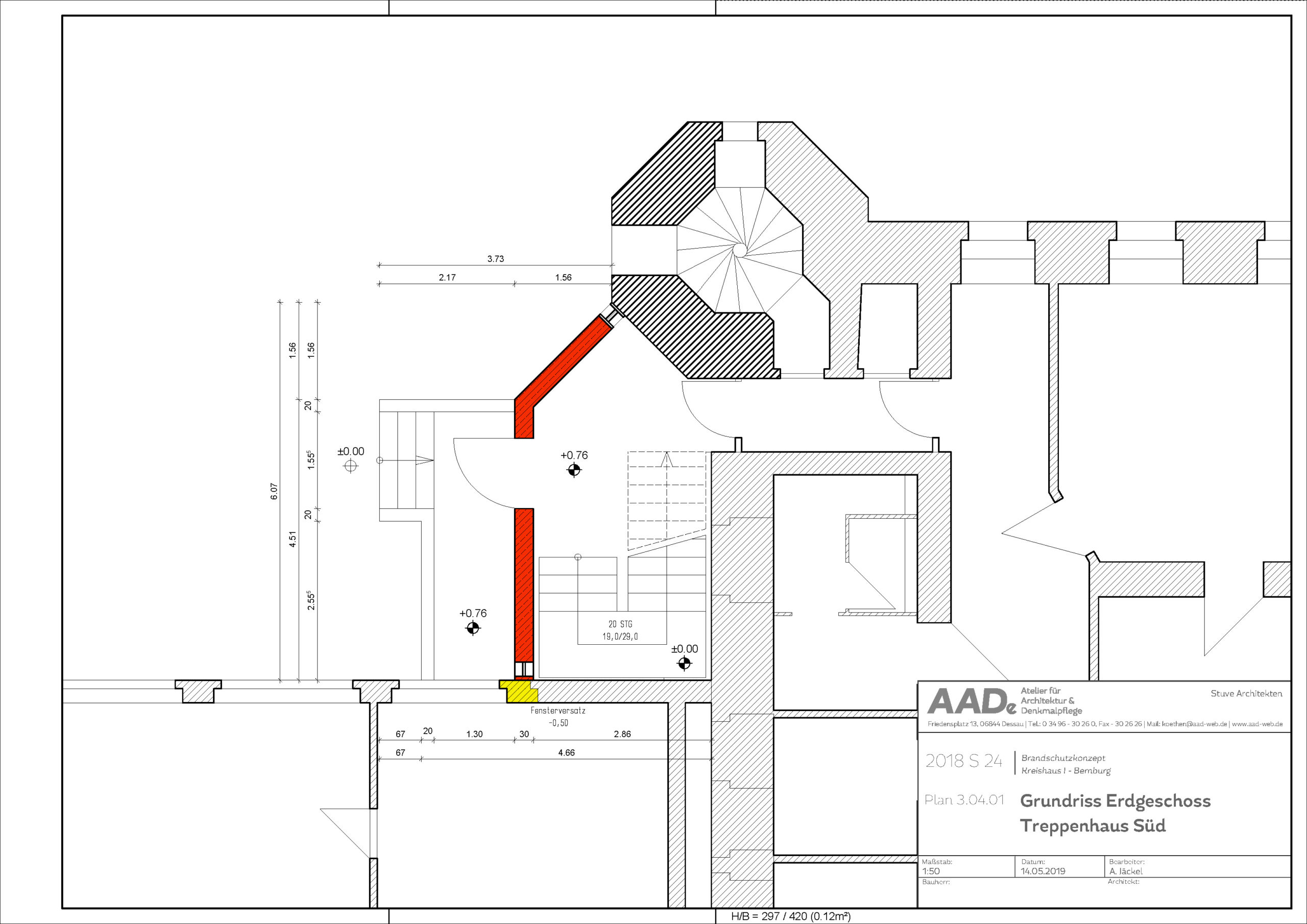 Plan 3.04.01 Grundriss EG – Treppenhaus Süd / Bild-1