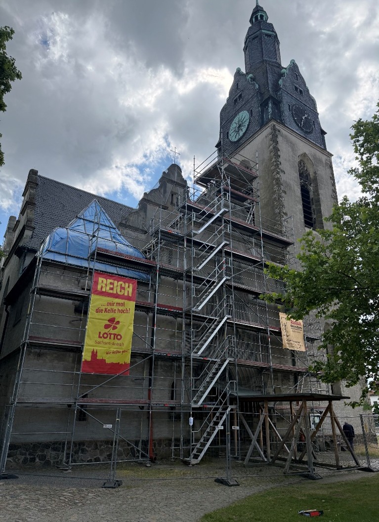 Sanierung Westgiebel Christuskirche Wittenberg